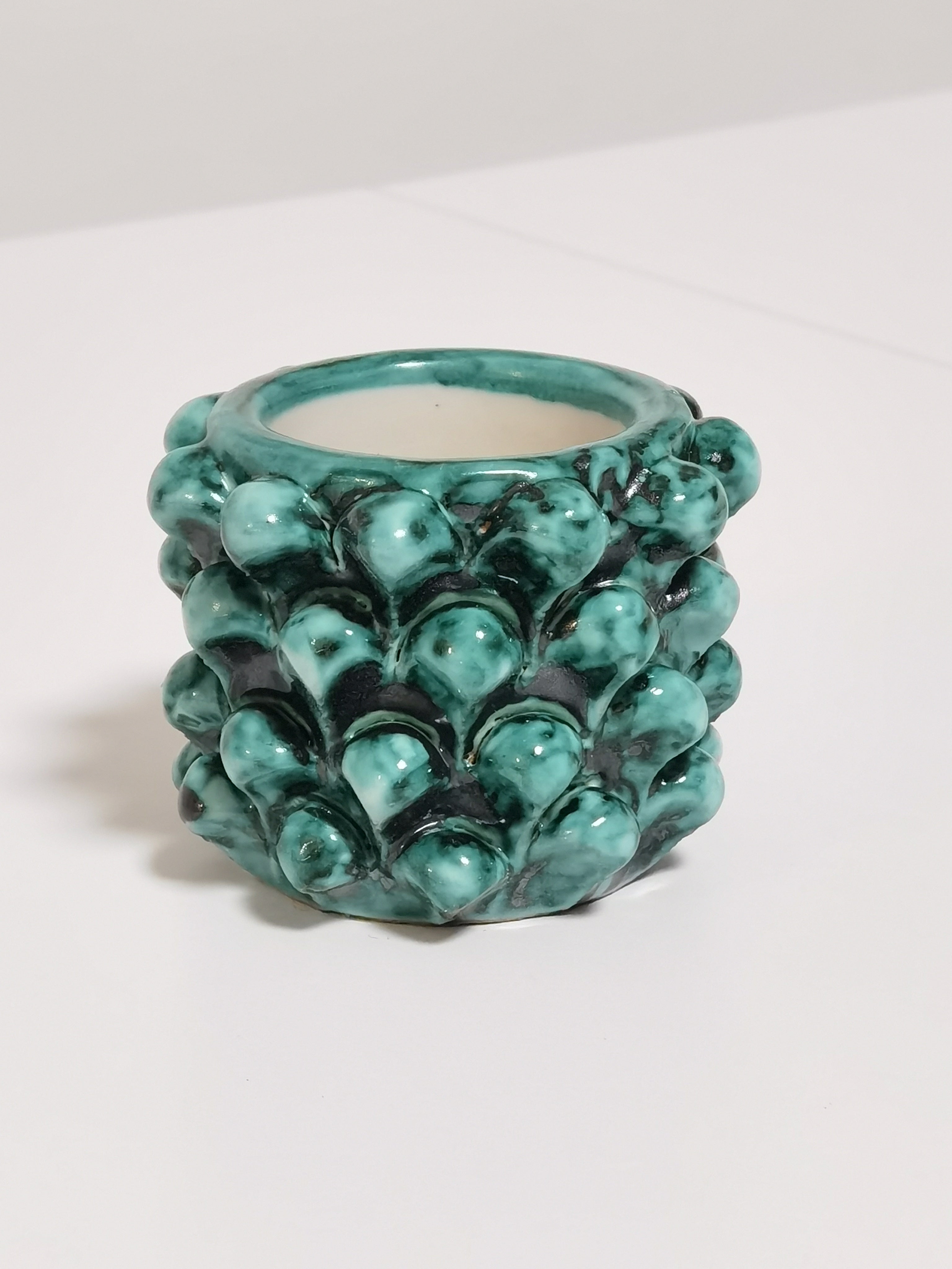 Vasetto Modello Pigna – Ceramica di Caltagirone | 12 cm