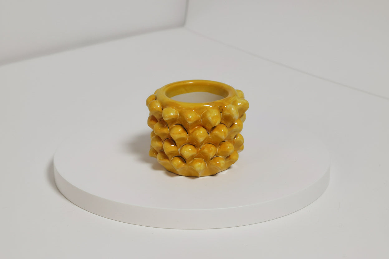 Vasetto Modello Pigna – Ceramica di Caltagirone | 12 cm