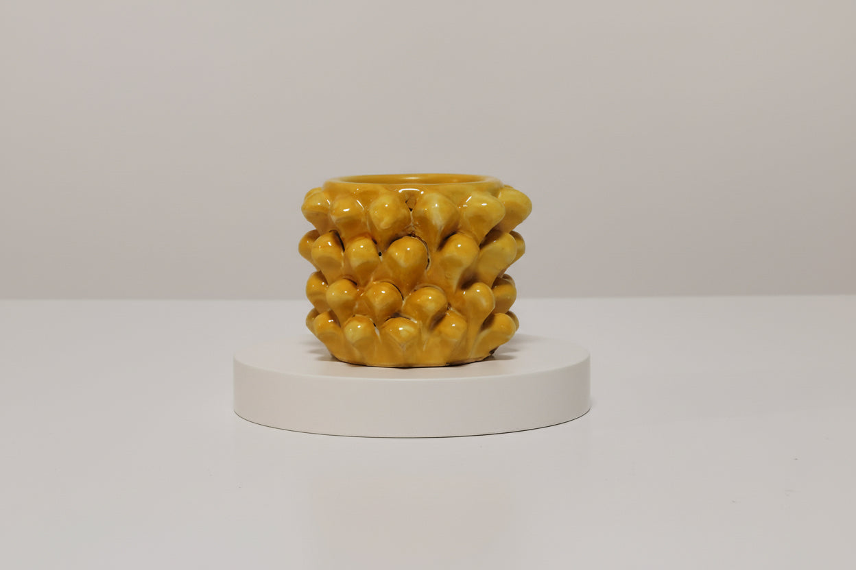 Vasetto Modello Pigna – Ceramica di Caltagirone | 12 cm