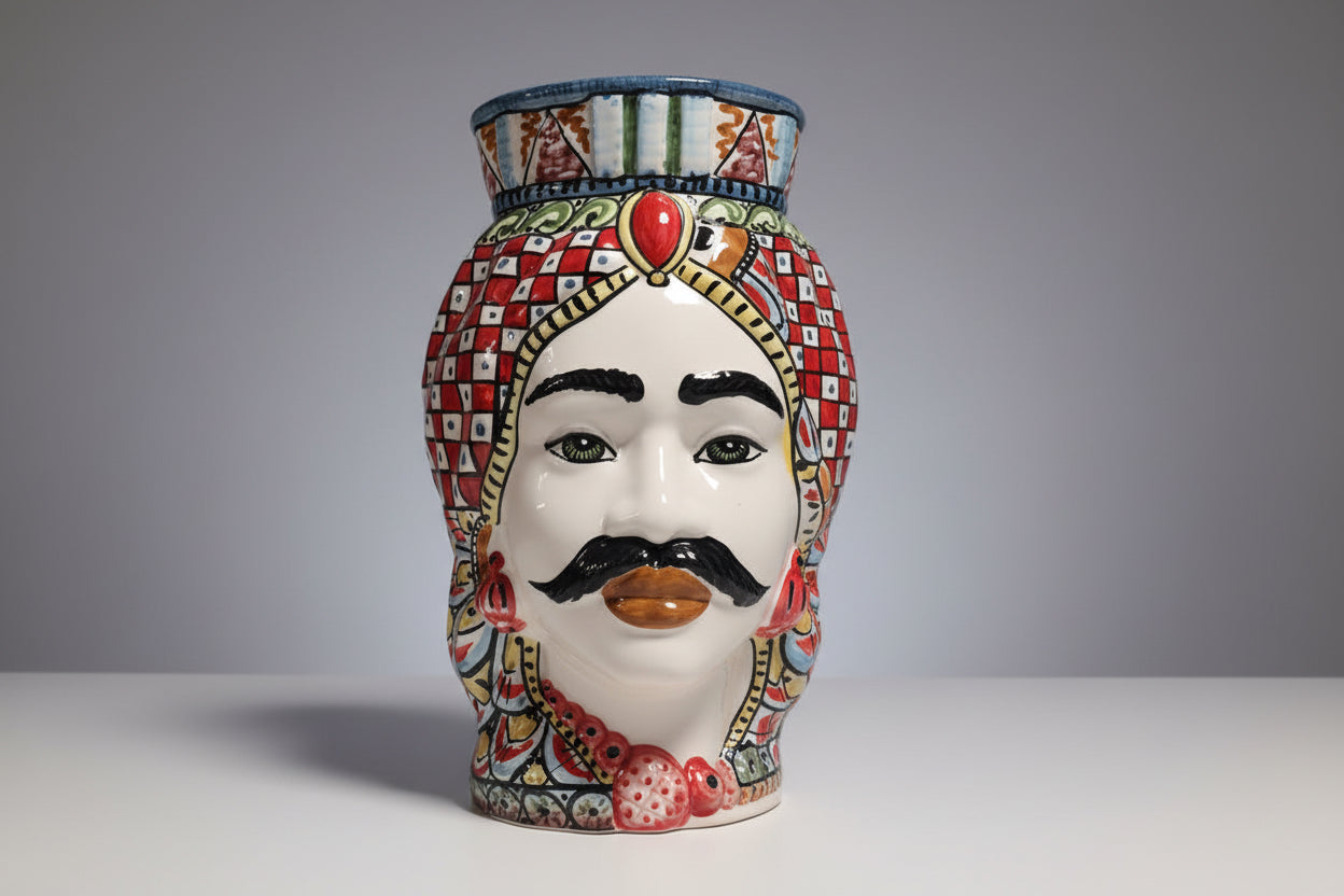 Testa di Moro Uomo – Ceramica di Caltagirone | 35 cm