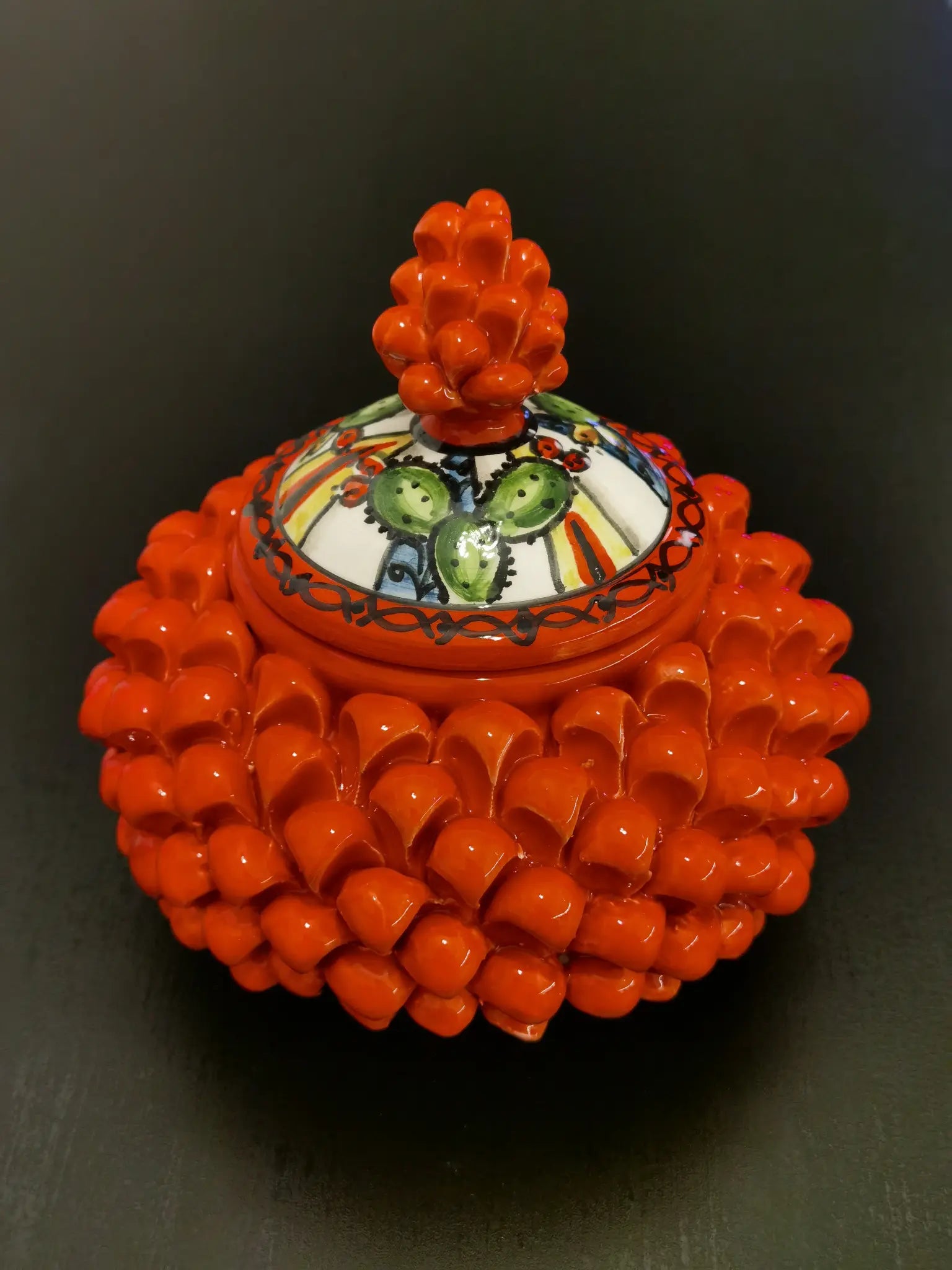 Biscottiera Artigianale In Ceramica Di Caltagirone