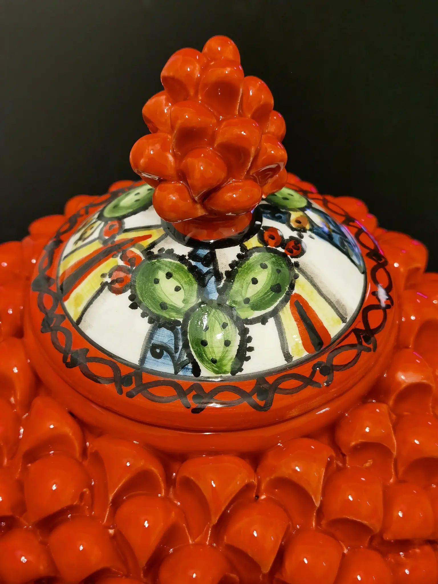 Biscottiera Artigianale In Ceramica Di Caltagirone