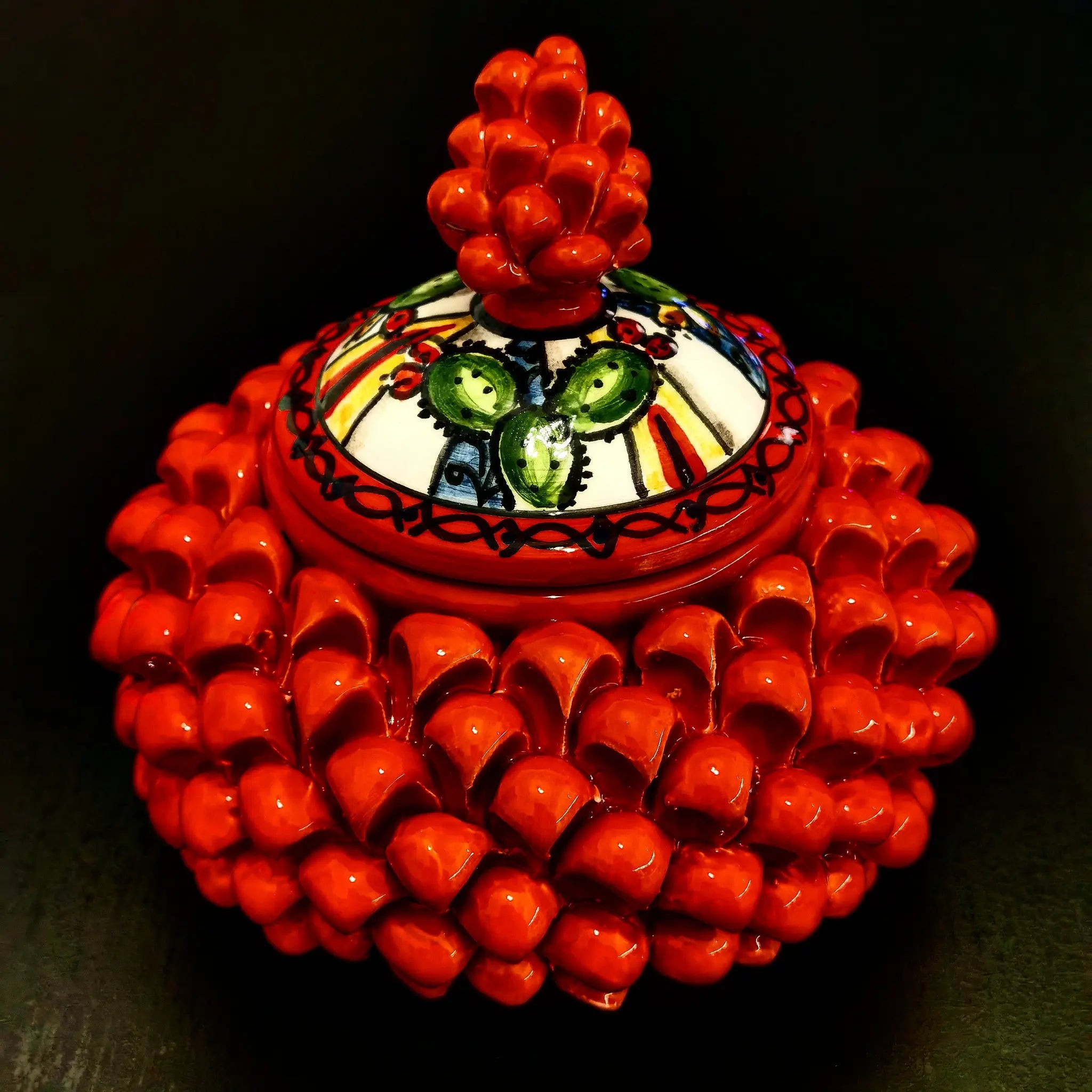 Biscottiera Artigianale In Ceramica Di Caltagirone