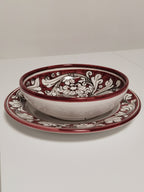 Set di Piatti Artigianali Ornati con Fiori – Ceramica di Caltagirone (6 pezzi)