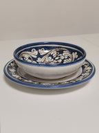 Set di Piatti Artigianali Ornati con Fiori – Ceramica di Caltagirone (6 pezzi)