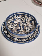 Set di Piatti Artigianali Ornati con Fiori – Ceramica di Caltagirone (6 pezzi)