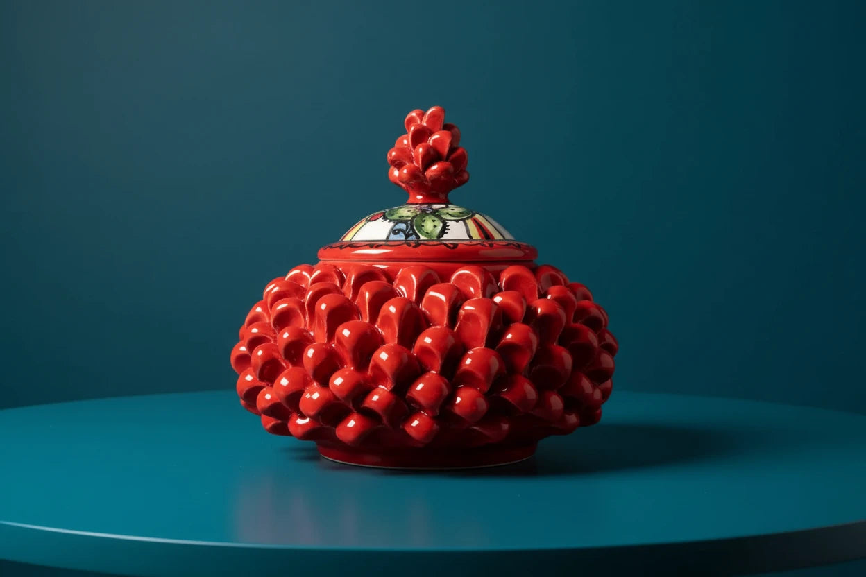 Biscottiera Artigianale In Ceramica Di Caltagirone