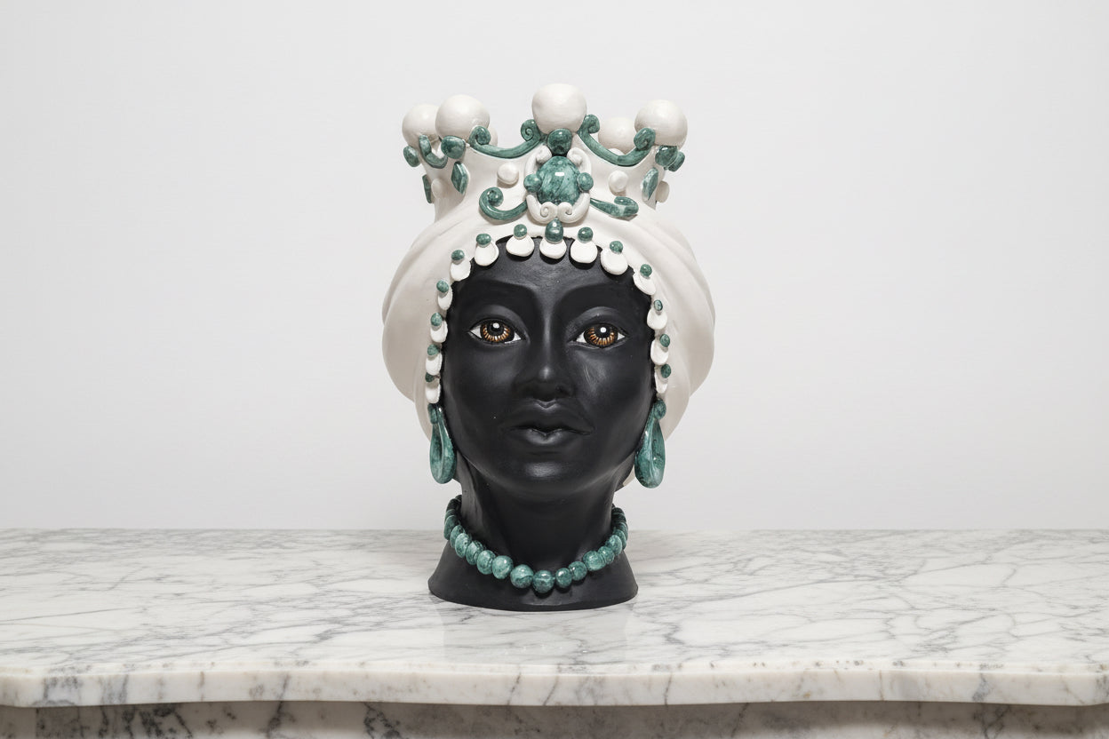 Donna Testa di Moro – Ceramica di Caltagirone - h 40 cm