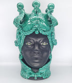 Testa di Moro Donna in Ceramica di Caltagirone – Handmade – 40 cm