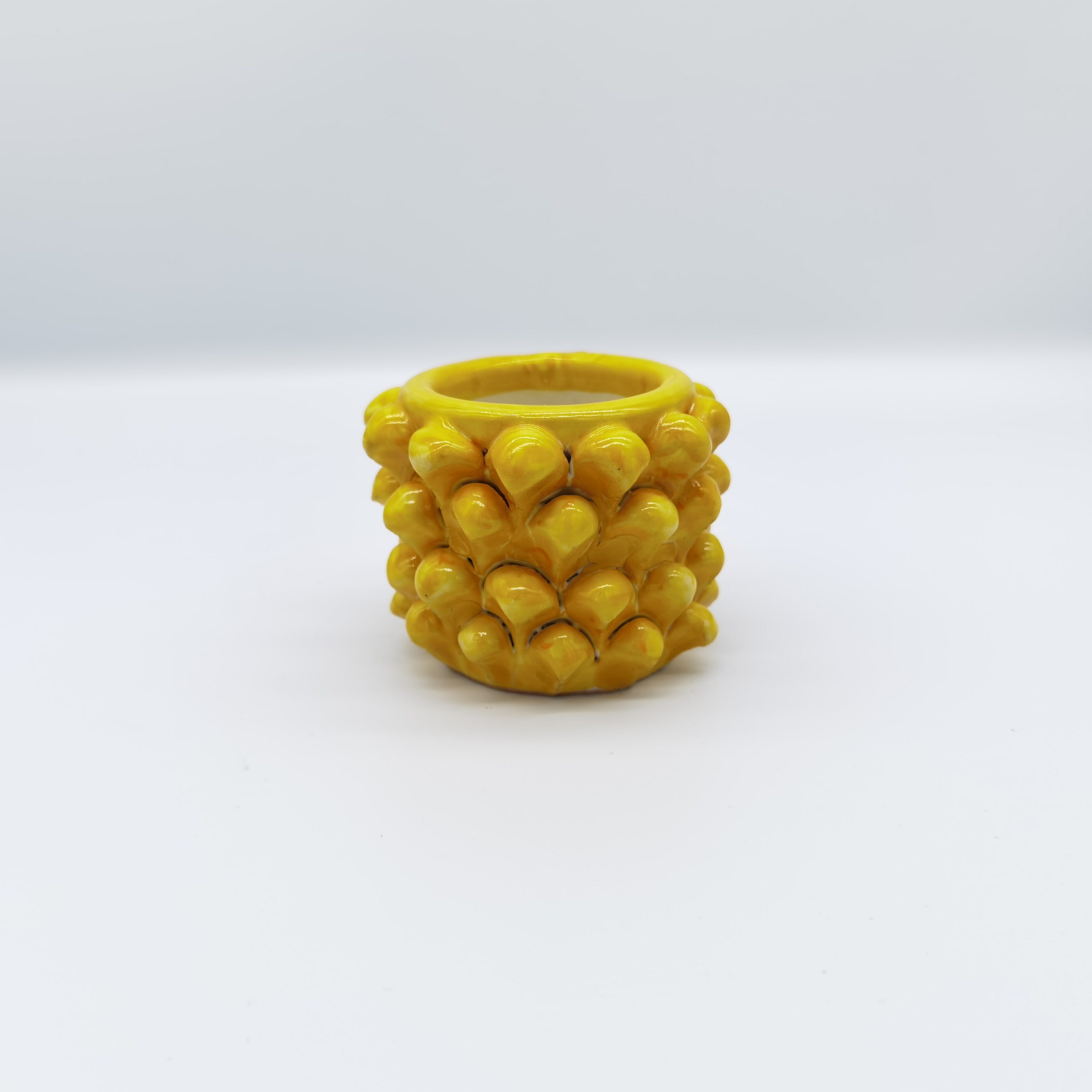 Vasetto Modello Pigna – Ceramica di Caltagirone | 12 cm