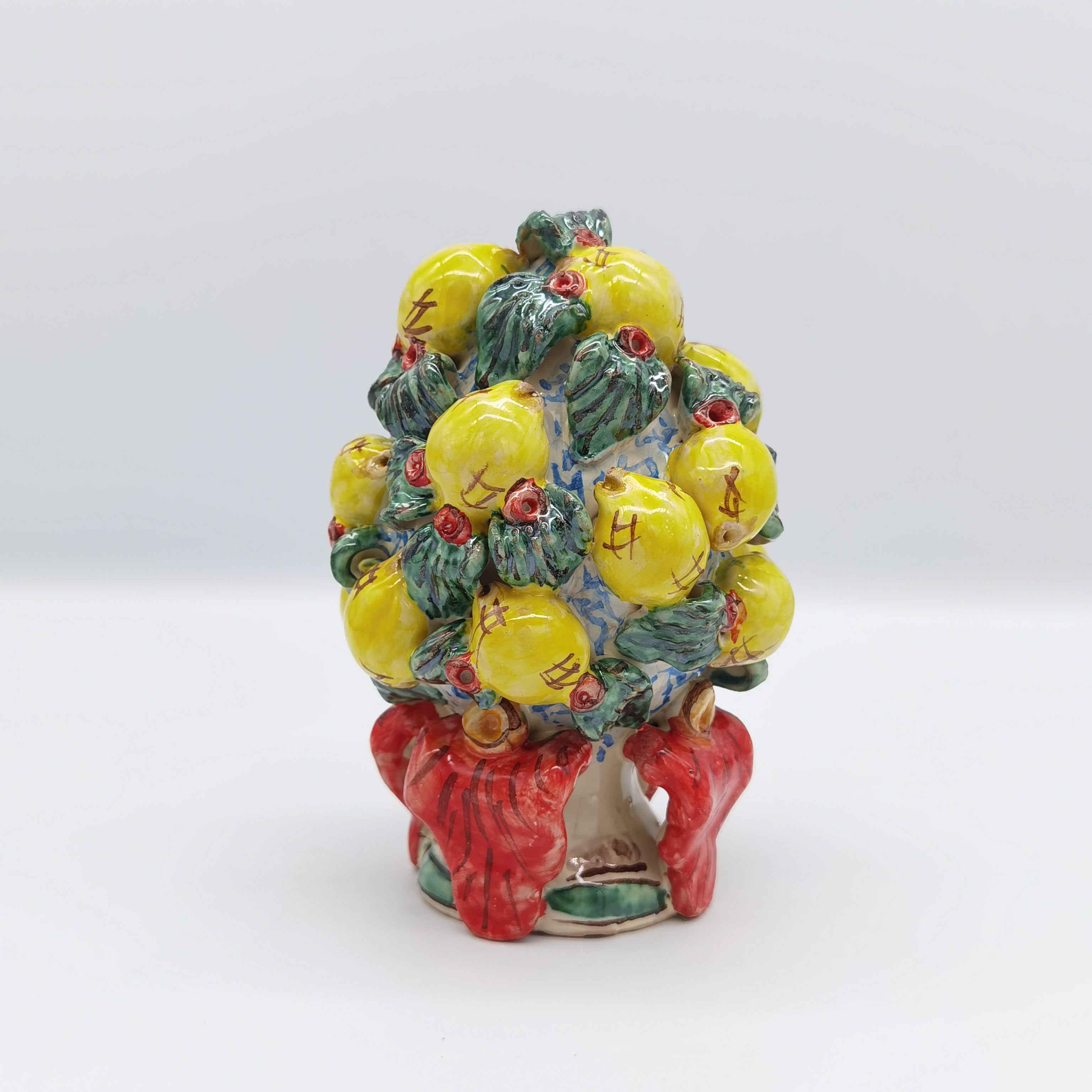 Alberello Decorativo con Limoni 15 cm – Ceramica di Caltagirone