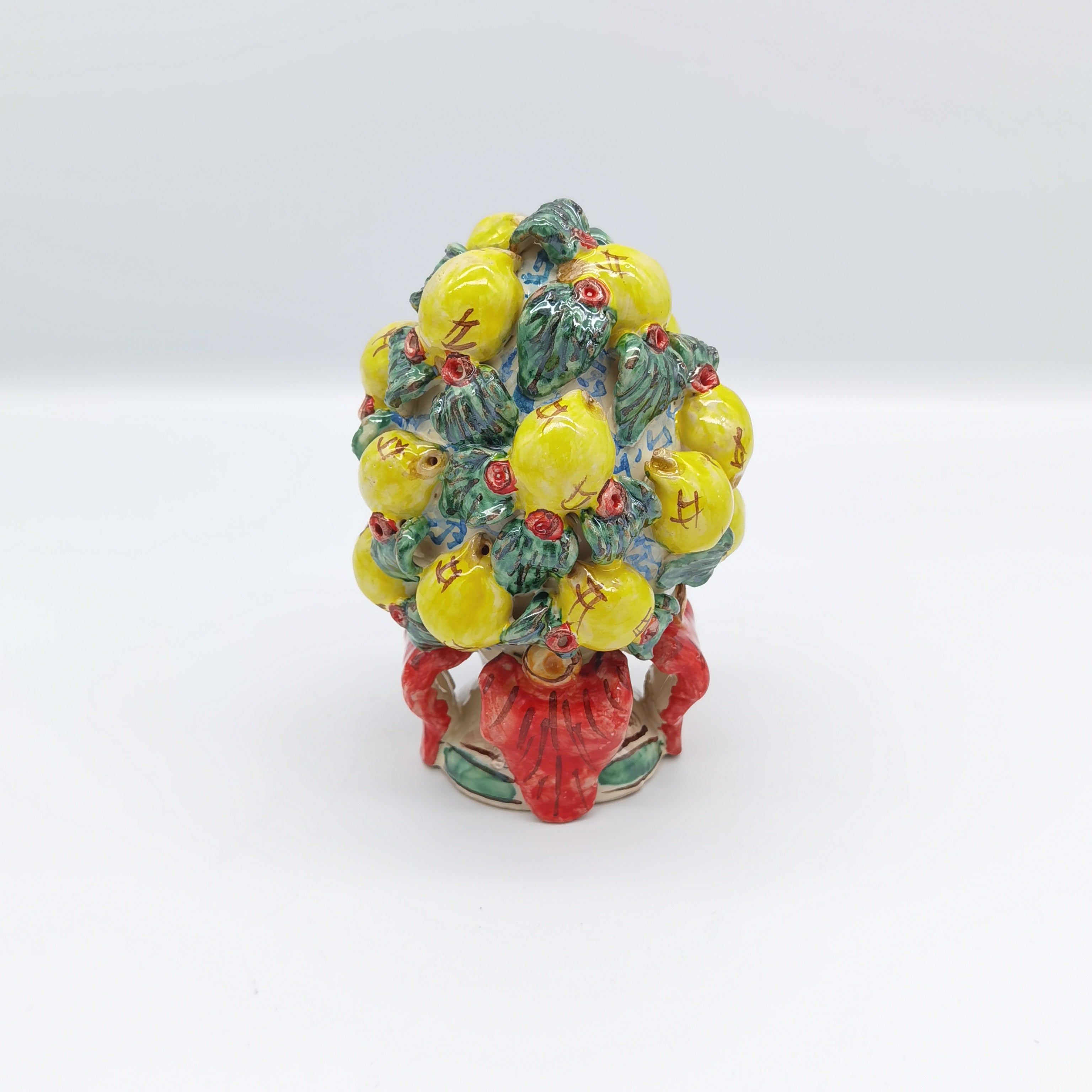 Alberello Decorativo con Limoni 15 cm – Ceramica di Caltagirone