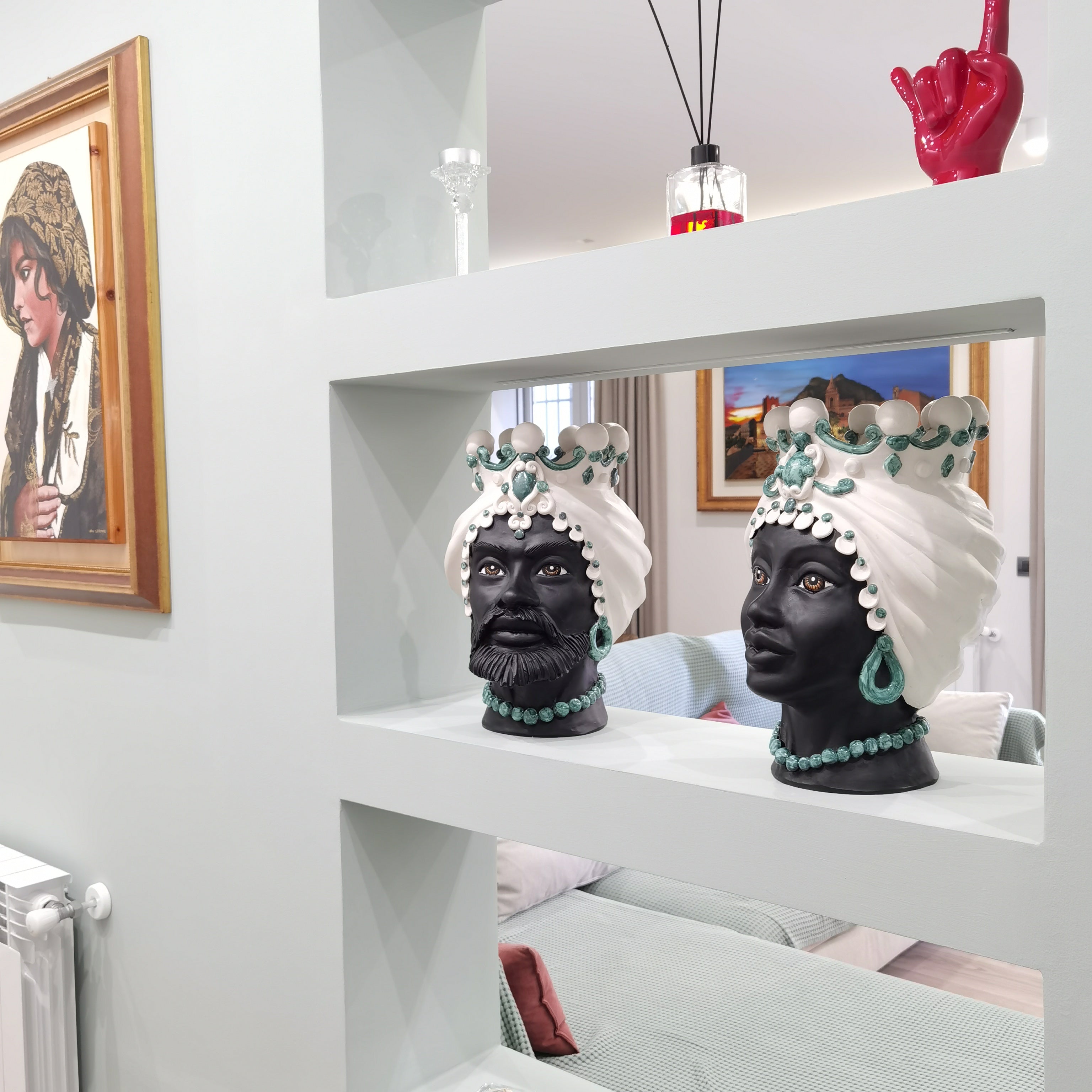 Donna Testa di Moro – Ceramica di Caltagirone - h 40 cm