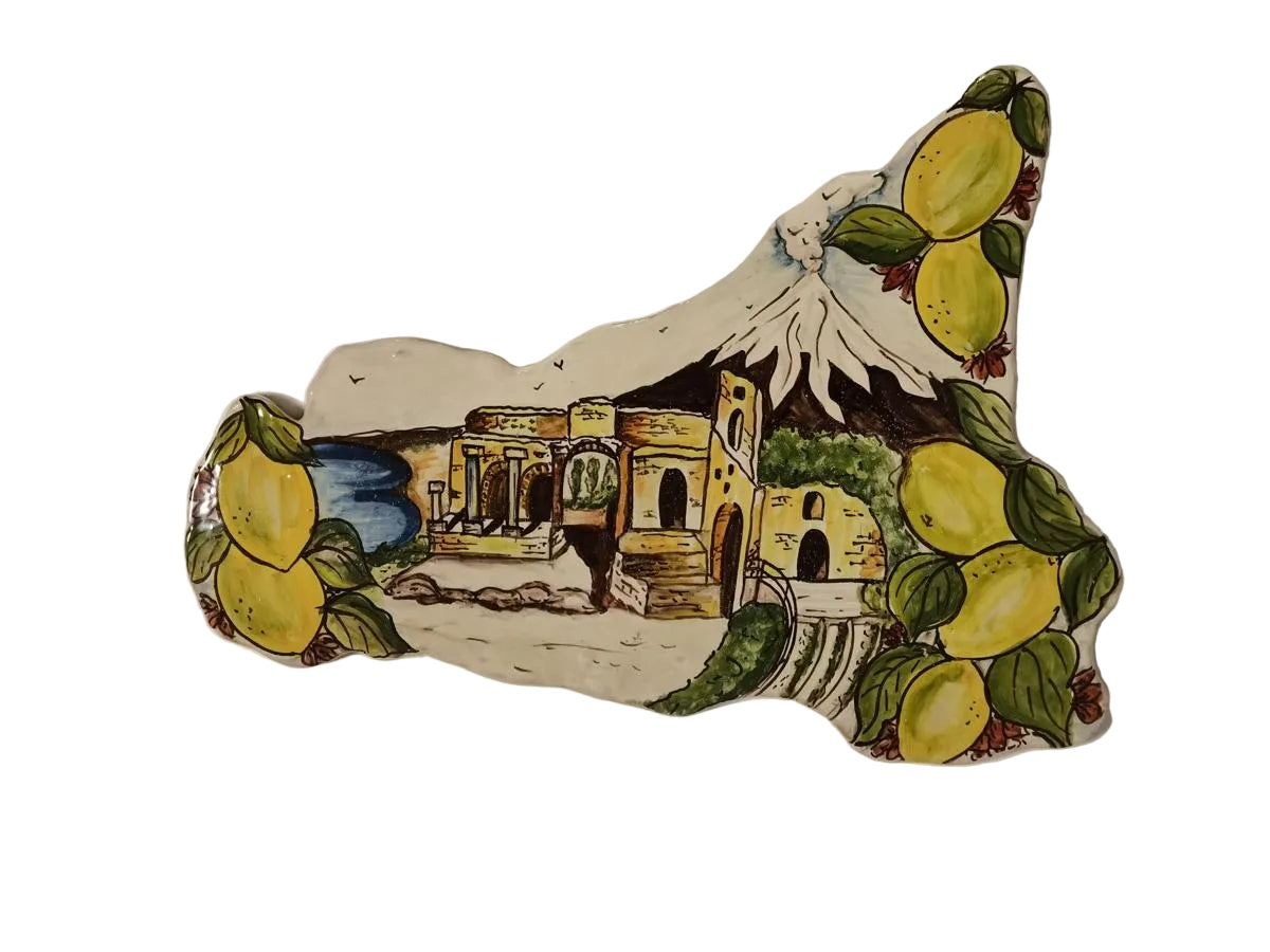 Mattonella Decorativa a Forma di Sicilia – 30 cm