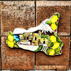 Mattonella Decorativa a Forma di Sicilia – 30 cm